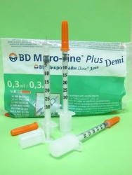 Шприц BD Micro-Fine Plus Demi (Микро-Файн Плюс Деми) 0,3 мл U-100 30G №1