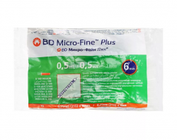 Шприц BD Micro-Fine Plus (Микро-Файн Плюс) 0,5 мл U-100 31G №1
